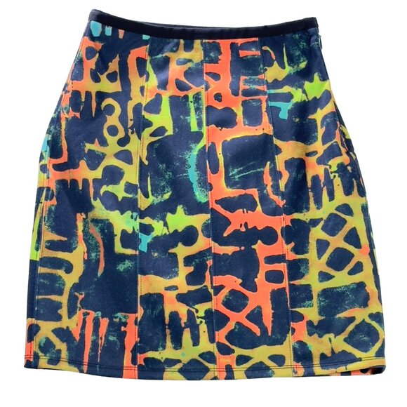 SILENCE + NOISE Women's Abstract Print Mini Skirt Size XS - Picture 2 of 8